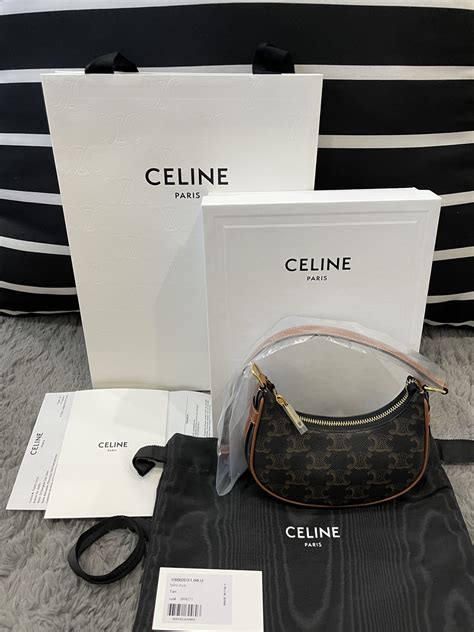 celine mini ava in triomphe canvas and calfskin|Celine ava triomphe bag.